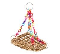 OUNONA Creative Coffee Straw Bird Swing Toy for Parrots and Parakeets, Providing a Sense of Security and Playground Fun in Cage Accessories for Bird Owners