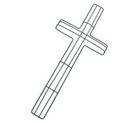 OUNONA Cross Metal Wreath Frame Garland Accessories for DIY Flower Arranging Iron Material Easy Wall Mounted Installation for Home Porch Garden