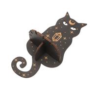 OUNONA Crystal Display Shelf for Cats Cat Moon Stand Wall-mounted Wood Decor for Home