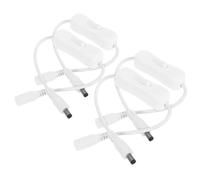 OUNONA Dc Switch Extension Cable Easy Connection 4pcs with On/off Button Pvc and Copper Material, Dc5.5 Mm X 2.1mm Two-core, 2 Lamp Switch for Table Lamps and LED Hard Bars