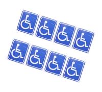 OUNONA Disabled Wheelchair Decals Stickers Safe Blue Adhesive 8pcs Vinyl Material Easy to Install Disabled Sign for Car Window or Home Use