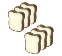 OUNONA Dish Washing Cloths 6pcs Toast Design Sponge Scrubbers for Kitchen Surface Cleaning and Reusable Lightweight Use