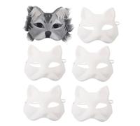 OUNONA DIY Kit Blank Paintable Paper Masks with Felt Fabric for Masquerade Halloween Cosplay Parties Comfortable Wear Effortless Assembly Unleash Imagination