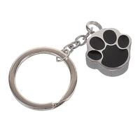 OUNONA Dog Paw Print Keychain Pet Urn Pendant Stainless Steel Memorial Keepsake for Remembering Pets Lightweight Hard Structure with Shiny Silver Finish