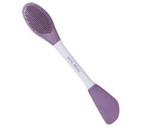 OUNONA Double-ended Silicone Facial Mask Brush Plastic Handle, Flexible Dual Head Applicator for Safe Mask Application, Suitable for Travel and Home Use