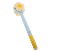 OUNONA Double Sided Bath Brush with Long Handle Multi Functional Shower Body Scrubber for Back Exfoliation and Deep Cleaning Includes Foot File for Versatile Use and Gentle Care