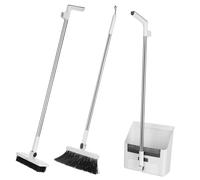 OUNONA Dust Pan and Brushes Set Home Cleaning Broom 1 Set Broom and Dustpan with Dustpan 3 in 1 Foldable for Cleaning Home Outdoor