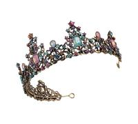 OUNONA Elegant Baroque Vintage Crystal Rhinestone Wedding Crown for Bride Comfortable Wearing and No Rust Zinc Alloy Material, Bride Hair Accessory for Wedding or Stage Performance Random Color