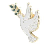 OUNONA Elegant Dove Brooch Pin with Olive Branch Stylish Metal Badge for Daily Wear Parties and Special Events Versatile Animal Lapel Jewelry for Men and Women Unique present Option