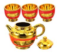 OUNONA Elegant Golden Offering Tea Cup Set with Versatile Design Buddhist Sacrifice Water Cup for Home Use and Religious Ceremonies Safe Daily Use