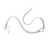 OUNONA Elegant Heart Shaped Necklace for Women Gold Plated Titanium Steel Choker Stylish Snake Bone Chain Pendant Luxurious Jewelry for Sophisticated Style
