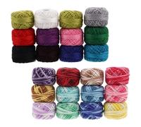 OUNONA Embroidery Threads 24pcs Cotton Hand Embroidery Floss for Needlework and Braided Ornaments Multi-Color Round Ball Craft Set