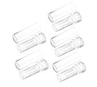 OUNONA Empty Lip Balm Tubes and Lipstick Containers 5pcs Set Portable Plastic Lip Gloss Vials with Caps for Women DIY Makeup Travel Cosmetic Storage