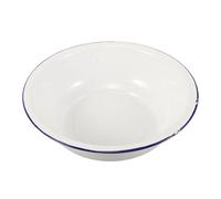 OUNONA Enamelware Foot Soak Bowl: 40cm Deep Pedicure Bath Container - Enamel Salon Soaking Basin for Face Feet - Multi-Use Camping & Laundry Wash Tub