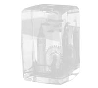 OUNONA Engraved Practical Crystal Figurine with Stylish Look Crystal Cube Ornament and Stable Design Delicate London Architecture Souvenir for Dining Room Or Study Home Décor