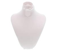 OUNONA Ergonomic Necklace Display Bust Stand for Jewelry Showcase Mannequin Pendant Holder for Necklaces and Chains Elegant Beige Jewelry Organizer for Retail Counters and Exhibitions