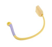 OUNONA Exfoliating Shower Back Scrubber with Curved U-Shaped Handle and Ergonomic Grip for Seniors and Body Revitalizing