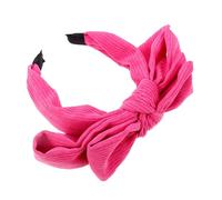 OUNONA Extra Large Pink Corduroy Bow Headband for Soft Comfortable Hair Accessory Durable Fashionable Party Hairband for Various Hairstyles and Festive Occasions