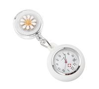 OUNONA Fashionable Nurse Clip Pocket Watch Retractable Hanging Medical Watch with Date Weekday Secure Safety Clip Battery Operated for Nurses Doctors Paramedics