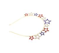 OUNONA Five-pointed Star Headband for Independence Day Star-shape Hairband Delicate Rhinestones Party Supply for Festival Accessories Women