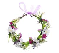 OUNONA Flower Crown Floral Headpiece Bride Hair Accessories - Wedding Bridal Flower Girl Maternity Photo Props Beach Vacation Festival Wedding Party