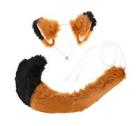 OUNONA Fox Ears Headdress Cute Animal Hairband Female Hair Decor Adorable Animals Ear Headband Festival Tail Decor Girls Hair Accessories