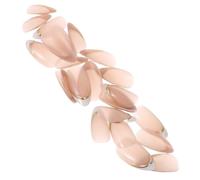 OUNONA French Tip Almond Press Nails Full Coverage Nail Extensions Stick for Women Home Manicure Party Use