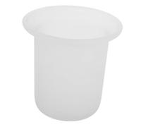 OUNONA Frosted Glass Toilet Brush Holder Wall Mounted Bathroom Scrub Brush Stand Plunger Cup for Toilet Cleaning Decorative Bathroom Accessory