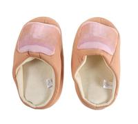 OUNONA Funny Bread Style Fuzzy Slippers for Women, Warm Autumn Plush House Shoes, Comfy Soft Indoor Outdoor Footwear for Halloween Christmas Party