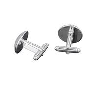OUNONA Glass Collar Button Cuff Link for Men Durable Glass and Copper Material Electroplated Smooth Finish Round T Letter Pattern Decorative Sleeve and Collar Accessory Lightweight and