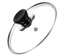 OUNONA Glass Pot Cover for Cooking Pans and Stock Pots with Shockproof Glass and Stainless Steel Vent Hole, Multi-function Household Pan Lid Suitable for Hotels and Restaurants