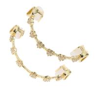 OUNONA Gold Plated Teeth Grill Set for Women and Men, Copper Material with Rhinestone Decoration, Trendy Punk Mouth Accessory to Elevate Your Style for Everyday Outfits