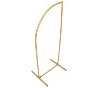 OUNONA Golden Iron Half Moon Wedding Arch Stand with Weather-resistant Finish, Elegant Floral Backdrop Frame for Graduation Decor and Shower Parties