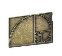 OUNONA Golden Ratio Math Brooch Vintage Geometry Pin for Teachers Stem Enthusiasts Math Lovers Handmade Spiral Design Elegant Accessory for Casual Formal Wear