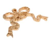 OUNONA Golden Resin Bowknot Wall Decoration with Delicate Surface Treatment and Fine Workmanship, for Christmas and Living Rooms, Stylish Hanging Art Craft Accent for Home Décor