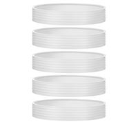 OUNONA Golf Hole Cup Rings Set 5Pcs, Lightweight Small Plastic Protective Rings for Outdoor Putting Green Soil Maintenance Practice