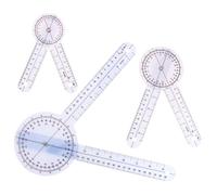 OUNONA Goniometer Plastic Ruler Set, 360 Degree Protractor Ruler for Finger and Ulna Measuring Tool for Doctor Random Color