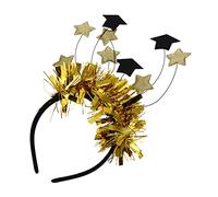 OUNONA Graduation Headband with Gold Silver Star Mini Doctoral Hat Festive Hair Accessory for Graduation Parties Costume Masquerade and Cosplay Durable Stylish Hair Decoration for Women