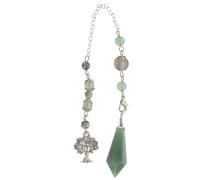OUNONA Green Crystal Pendulum for Chakra Balancing - Dowsing Crystal Jade Stone Pendant - Metaphysical Wicca Supplies Spiritual Gift for Women Men Witchcraft Decor
