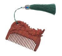 OUNONA Hair Comb Sandalwood Zodiac Design Portable Wide Tooth Comb for Everyday Grooming Travel Gentle Scalp First Birthday