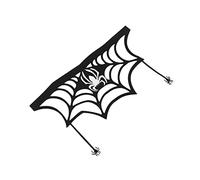 OUNONA Halloween Fireplace Mantel Scarf Decor Felt Cloth Spiderweb Cover for Mantle and Interior Doorway Reusable Spooky Party Decoration for Halloween Ambiance