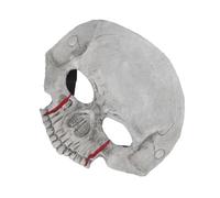 OUNONA Halloween Half Face Skull Mask Foam Material with Bloody Eye Detail for Adult Cosplay Party Realistic Skeleton Texture Gothic and Pirate Costume Accessory for Halloween Masquerade