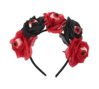 OUNONA Halloween Horror Headband with Bleeding Eyeball and Rose Design Lightweight Ghost Hair Band for Carnival and Haunted House Parties Versatile Hair Accessory for Spooky Costume