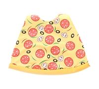 OUNONA Halloween Pet Cloak for Dog and Cat Cozy Polyester Material and Breathable Pizza Design, and Keeps Pets Warm for Autumn and Winter