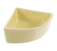 OUNONA Hamster Feeding Basin Ceramic Yellow Triangle Small Animal Water Dish Anti-Tip Chew-Resistant Feeder Suitable for Hedgehogs, Guinea Pigs, and Sugar Gliders in Cages