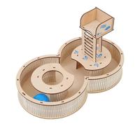 OUNONA Hamster Maze Wooden Tunnel Labyrinth Activity for Small Hamsters and Gerbils Running and Exploring Play Random Color