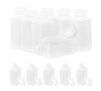 OUNONA HDPE Reagent Bottle 12pcs 100ml Wide Mouth Lab Reagent Bottle Plastic Chemical Containers Sample Sealing Liquid Medicine Bottles Laboratory Supplies Transparent