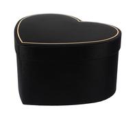 OUNONA Heart Shaped Black Box with Lid Empty Heart Boxes for Flowers and Candy for Presents and Flower Arrangements Valentine's Day Festival Packaging