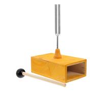 OUNONA Hertz Acoustic Fork with Wooden Resonance Box for Physics Experiments Educational Sound Wave Demonstration Tool Versatile Science Lab Instrument for Middle School Learning