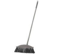 OUNONA Household Broom with Sturdy Plastic Bristles , Easy to Store Stainless Steel Handle and Not Easy to Get Broken for Floor Cleaning for Kitchens and Ground Cleaning